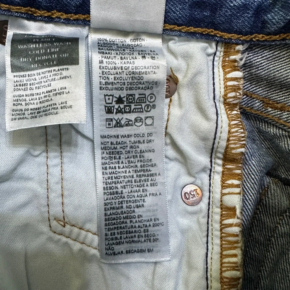 Levi's 501 150th Anniversary Selvedge Jeans Womens 23 x 32 Distressed Button Fly